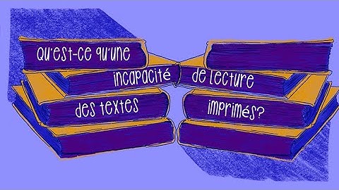 What is a Print Disability?  French Described Video