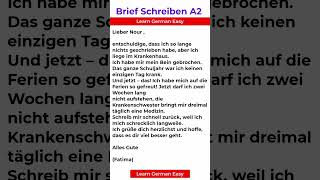 Brief Schreiben A2   / 01