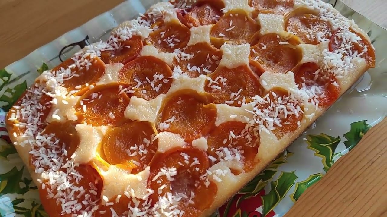 Абрикосовый пирог. Вкусный и нежный десерт!