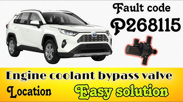 Toyota P268115 Engine coolent bypass valve location.