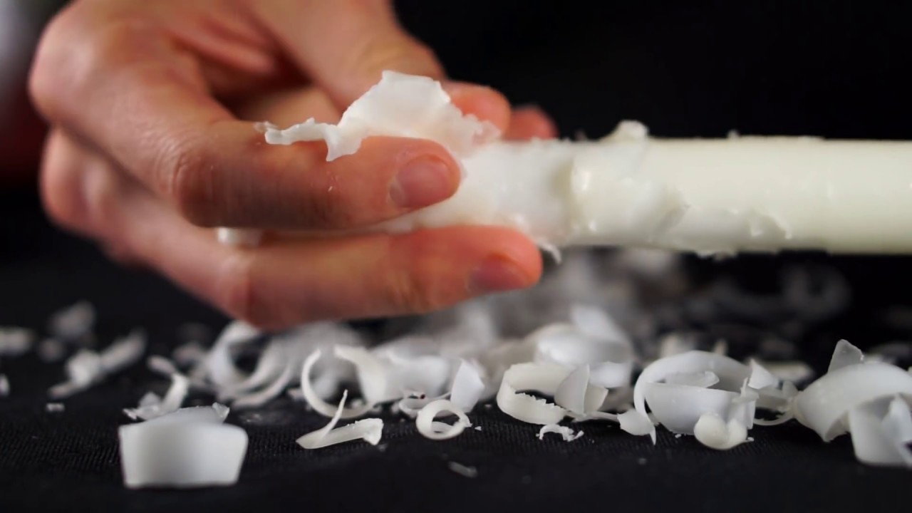 ASMR Soap carving & candle peeling (satisfying)