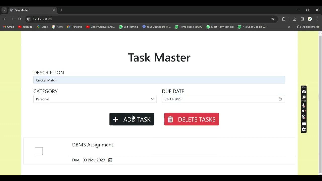 Task Manager | DBMS Mini Project - YouTube