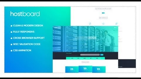 HostBoard Responsive One Page Hosting Template | Themeforest Download