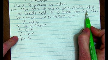 Solving Direct Variation Problems