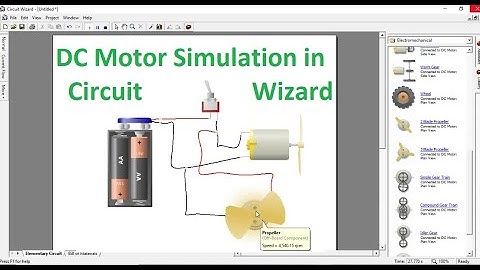 How to make a DC motor simulation in circuit wizard | simple simulation in circuit wizard