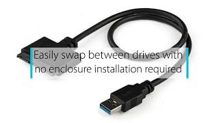 StarTech.com SATA to USB Cable - USB 3.0 to 2.5” SATA External Converter for SSD/HDD Data Transfer