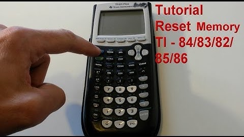 TI - 84 / 83 / 82 / 85 / 86 Taschenrechner Speicher zurücksetzen How to reset RAM Memory Calculator