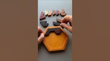 Solving the Hexagon Tangram Puzzle #shorts