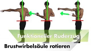 Funktioneller Ruderzug Rotation Der Brustwirbelsäule Mobilisieren