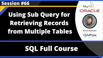 SQL - Part 66 - Using Sub Queries for retrieving the records from multiple tables