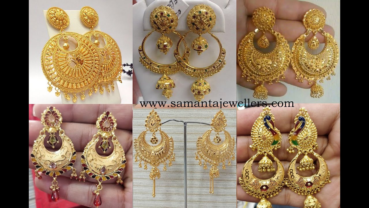 Ultra Lite Wt Chandbali With Tourmaline Beads