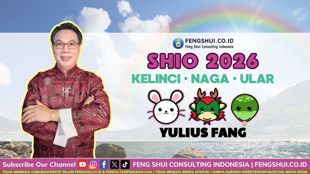 Shio 2026 - Shio Kelinci 2026, Shio Naga 2026, Shio Ular 2026 (Yulius Fang - fengshui.co.id)