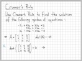 Cramer's Rule Example 3x3 - Linear Algebra Example Problems