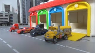 Dinsey Cars depature garage toys play