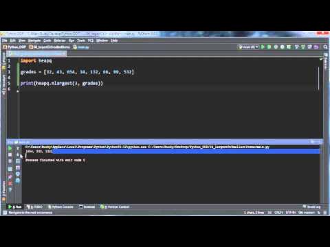 Python Programming Tutorial - 53 - Finding Largest or Smallest Items ...