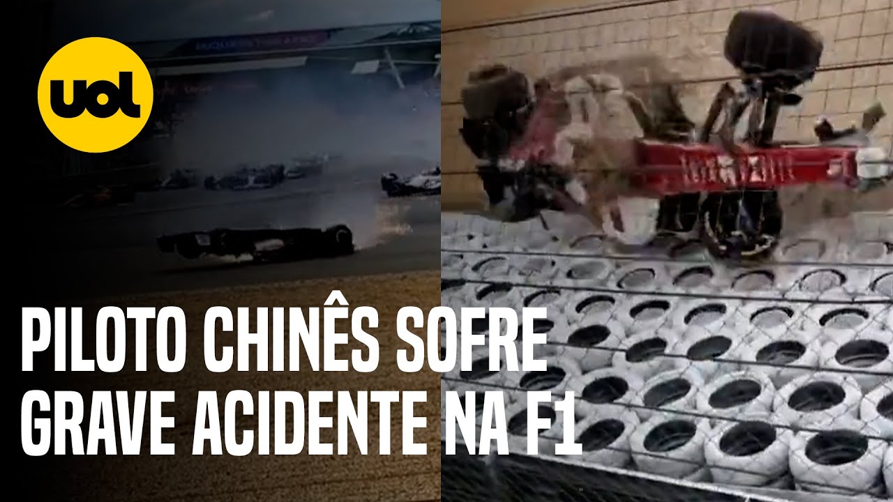 Vídeos mostram GRAVIDADE do ACIDENTE de ZHOU durante corrida em SILVERSTONE na F1