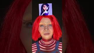 Will the doll filter recognise the Chucky makeup? #aiveekate #makeup #shorts