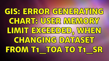 GIS: Error generating chart: User memory limit exceeded, when changing dataset from T1_TOA to T1_SR