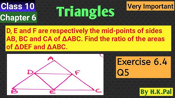 Triangles Ex 6.4 Q5 class 10 |Maths NCERT |CBSE