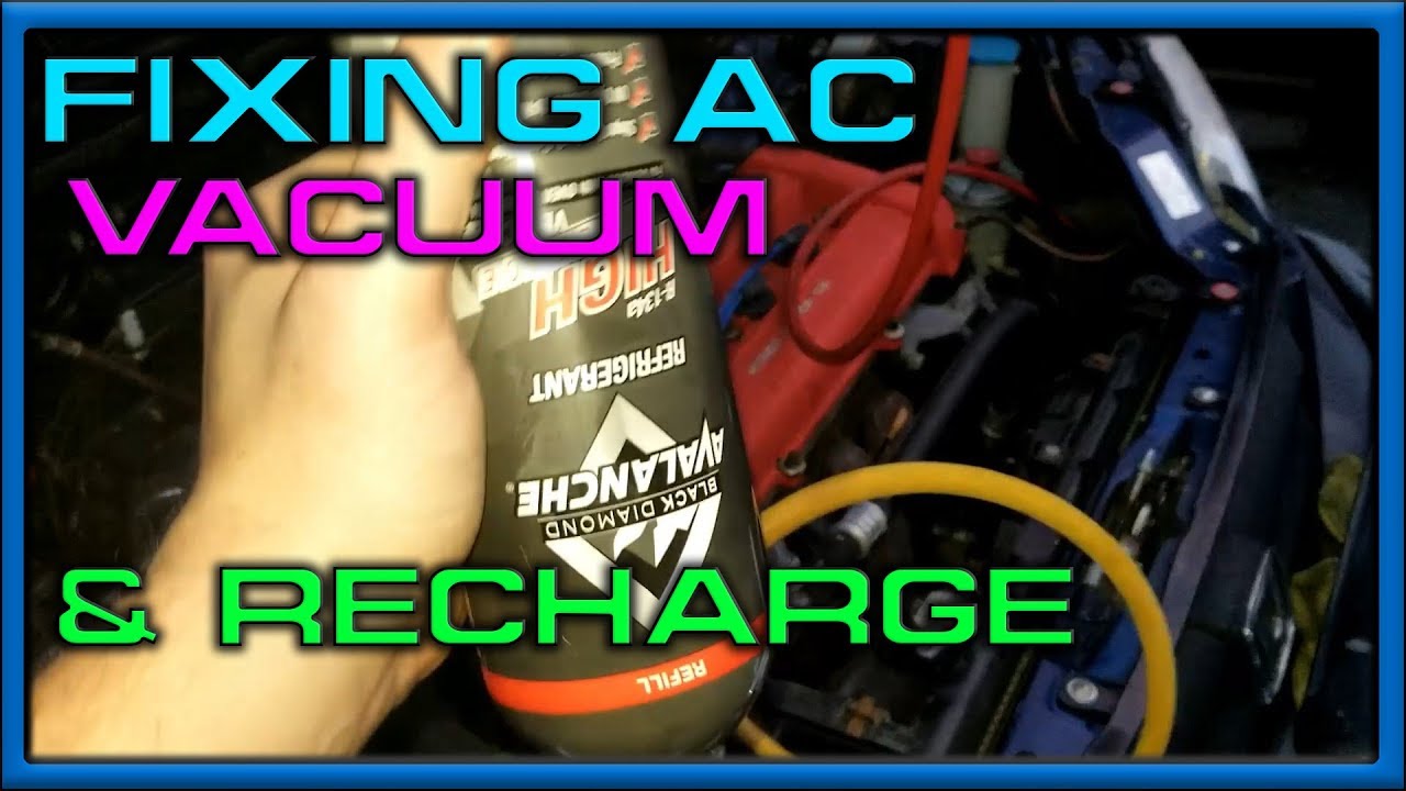 97-01 Honda CRV RD1 Fixing the AC Part 2 Vacuum & Recharge - YouTube