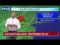Pix11 meterologist on 48 earthquake centered in nj