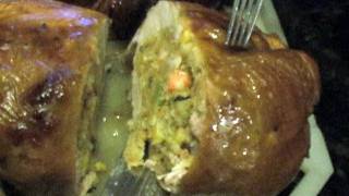 Chicken Stuffed with Cornbread and Shrimp Stuffing