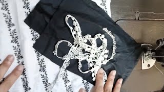 Sleeve Design with lace Cutting and stitching |  baju design cutting  | trendy sleeve design 2025