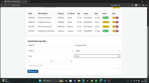 Tugas 3 Pemrograman Berbasis Web Universitas Terbuka (UT)
