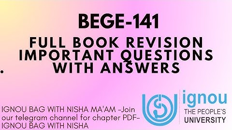 BEGE - 141 | Understanding prose  I Full book revision I Important questions with answer I #ignou