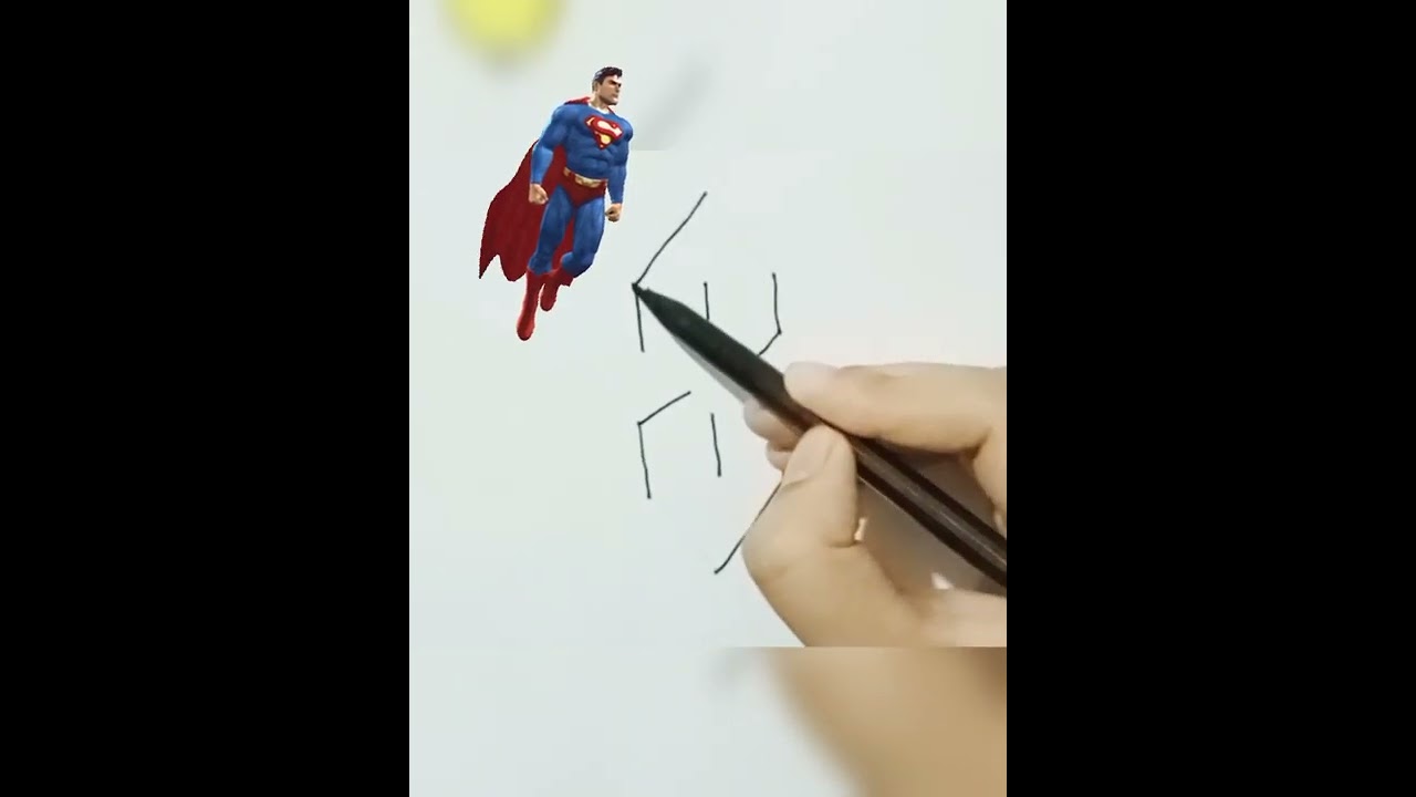How to draw super man symbol 