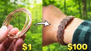 Professional copper bracelet | Handmade wire weaving technique