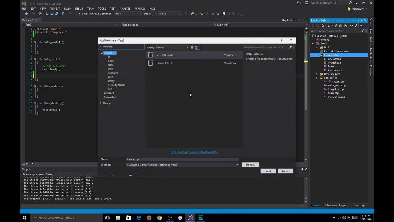 Oxygine Tutorial Box2d World Set up - YouTube