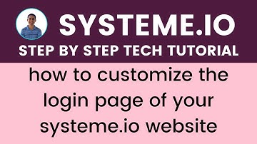 how to customize the login page of your systeme.io website 🦄