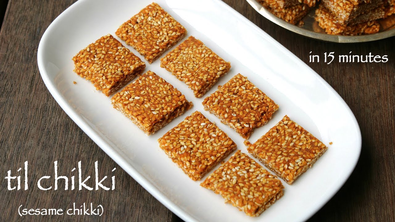 til chikki recipe | sesame chikki recipe | til ki chikki or til gajak | Hebbar | Hebbars Kitchen
