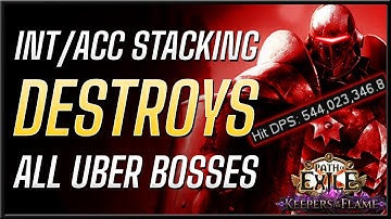 Int Stacker Destroys All Uber Bosses -  Build Showcase - Path of Exile Keepers of the Flame 3.27