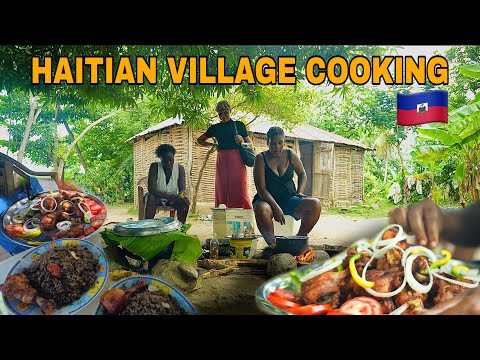 Haitian Mother Cooking Dinner for her Family | Black Rice | Fried Chicken 