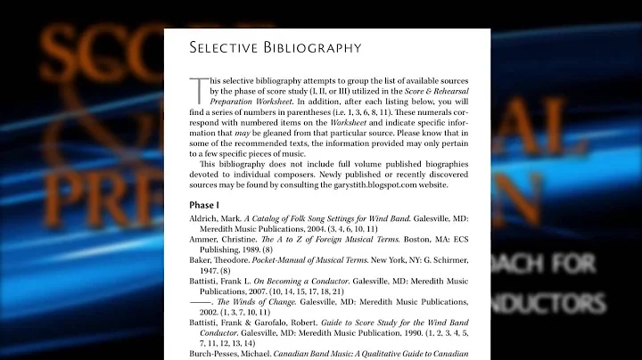 Score and Rehearsal Preparation: A Realistic Approach for Instrumental Conductors