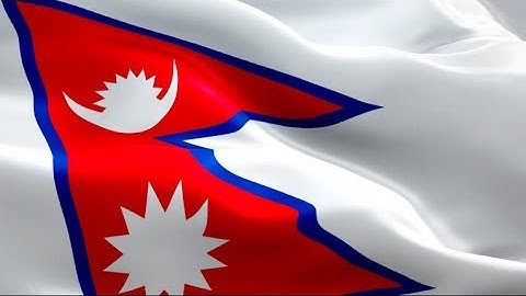 Nepal waving flag. National 3d Nepali flag waving. Sign of Kathmandu. Nepal flag  full HD