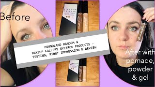 POUNDLAND RANDOM & MAKEUP GALLERY EYEBROW PRODUCTS -  TESTING, FIRST IMPRESSION & REVIEW| tazwells12