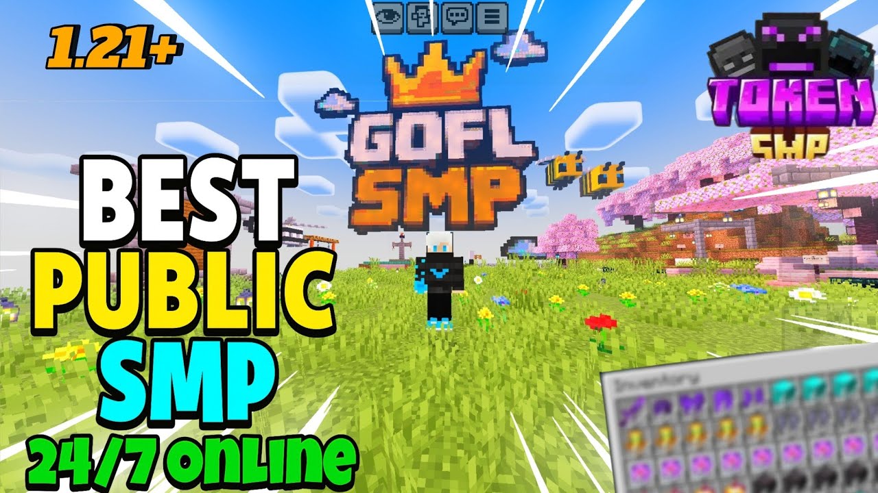 🔥 New Best Public Token SMP Minecraft 1.21 | Cracked 24/7 Server | Java + PE | Free To Join 🎮
