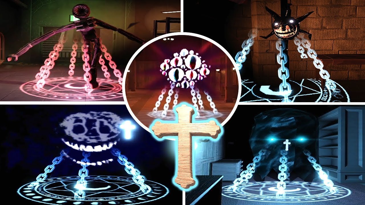 Using Crucifix On every doors monster (Hotel Update) YouTube