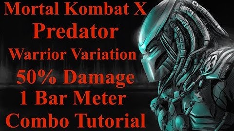 Mortal Kombat X - Predator 1 Bar Meter 50% Combo Guide (Warrior Variation)