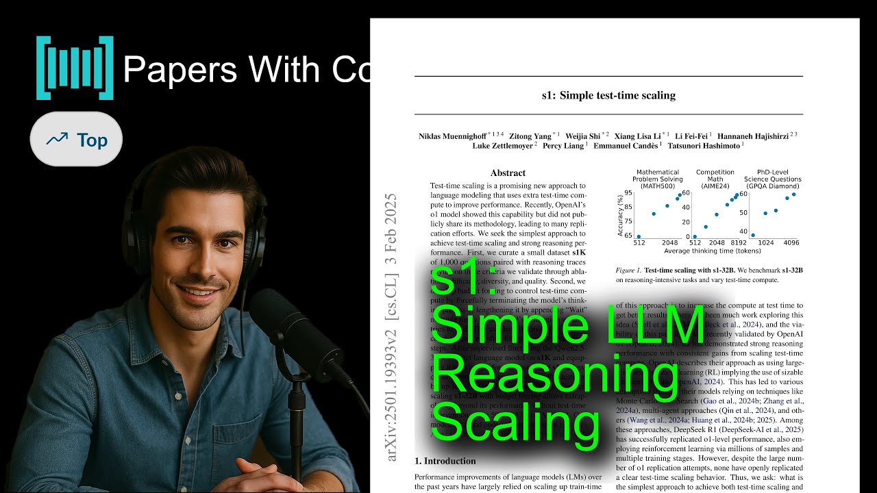 s1: Simple LLM Reasoning Scaling - YouTube