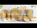LEKOCH Bamboo Fibre Dinnerware Eco-Friendly Bamboo Plates Set