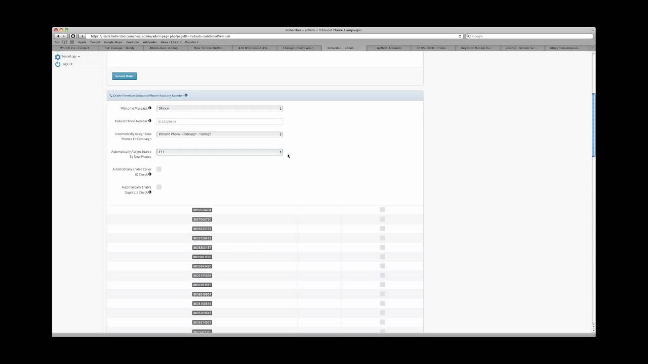 How To Order A Premium Number Boberdoo Call Routing System YouTube