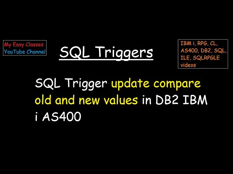 SQL Trigger update compare old and new values in DB2 IBM i AS400