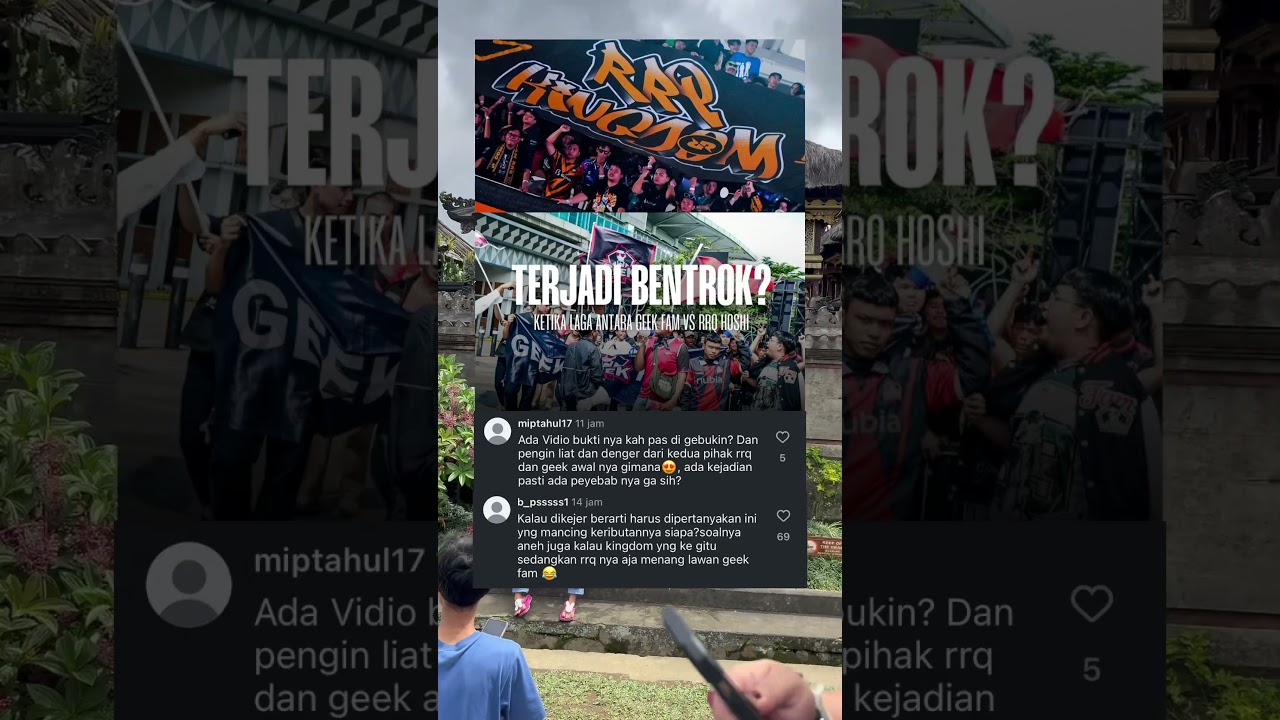 FANS GEEK DI HAJAR SAMA FANS RRQ