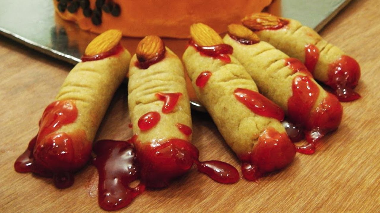 Witch Finger Cookies Recipe - Atta Cookies - Eggless Baking Without Oven #HalloweenRecipes | Yaman Agarwal | CookingShooking