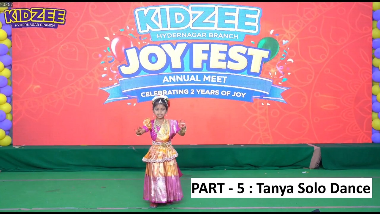 Kidzee Hydernagar Joy Fest - Part 5 | Tanya Solo Dance | PreSchools in Hyderabad |