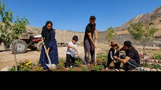 Building a beautiful garden with family help 🌱 | Starting a green life in the heart of nature